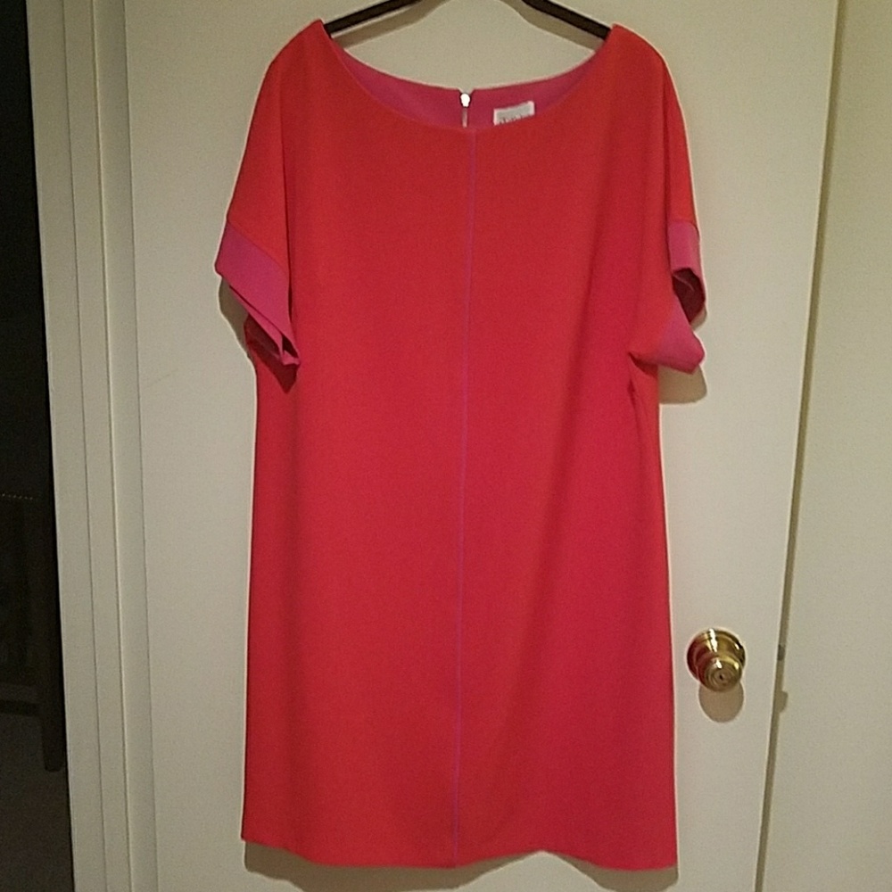 Orange and pink dress